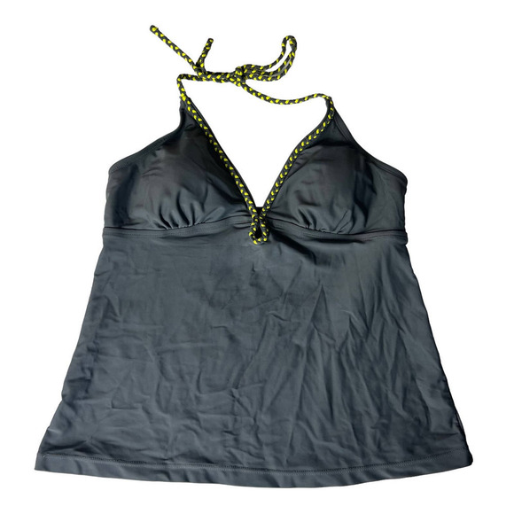 Converse One Star Women's Charcoal Gray Swim Tankini Top - Picture 1 of 4
